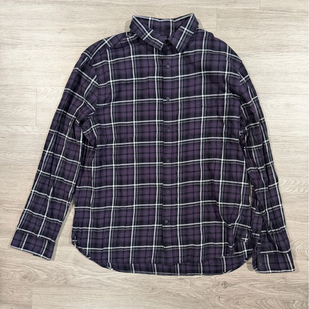 Men's Purple Plaid Shirt‎ Vince
